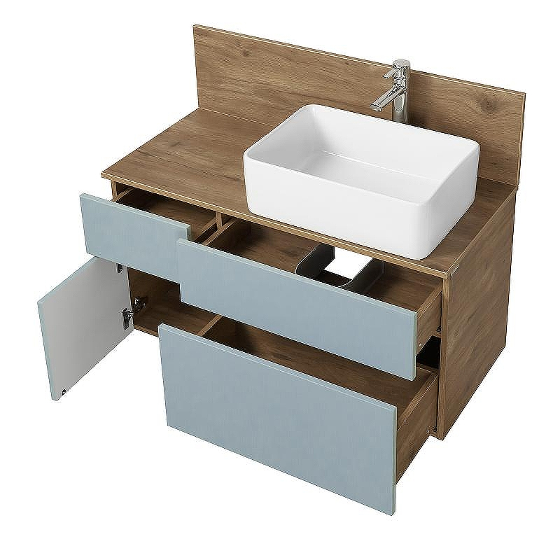 Тумба под раковину Aquaton Мишель 100 1A256901MIX30 подвесная Дуб рустикальный Фьорд, купить, цена, заказать, магазин, доставка, скидка, промокод, купить, цена, заказать, магазин, доставка, скидка, промокод