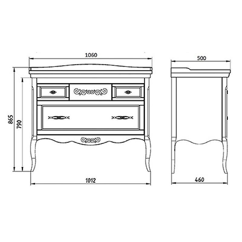 Тумба под раковину ASB-Woodline Модерн 105 11246 Антикварный орех, купить, цена, заказать, магазин, доставка, скидка, промокод, купить, цена, заказать, магазин, доставка, скидка, промокод