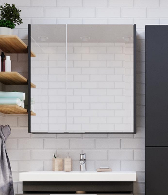 Зеркальный шкаф 1MarKa Gaula 80 У92543 Графит матовый