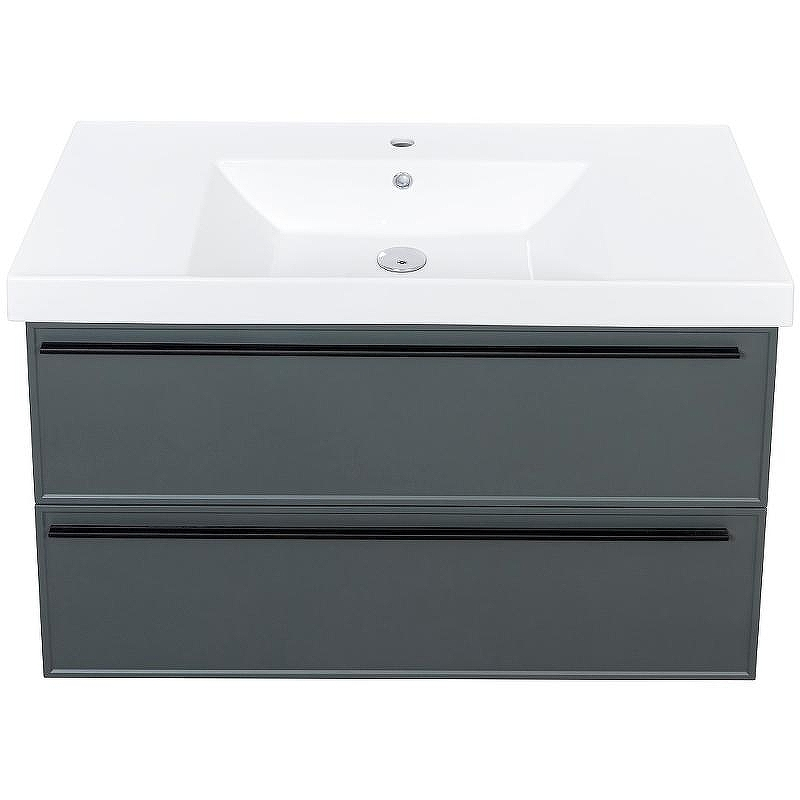 Тумба под раковину La Fenice Elba 100 FNC-01-ELB-G-100-2 подвесная Серая матовая, купить, цена, заказать, магазин, доставка, скидка, промокод, купить, цена, заказать, магазин, доставка, скидка, промокод