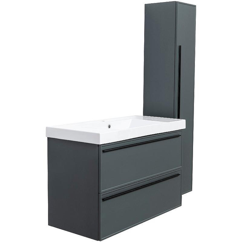 Тумба под раковину La Fenice Elba 100 FNC-01-ELB-G-100-2 подвесная Серая матовая, купить, цена, заказать, магазин, доставка, скидка, промокод, купить, цена, заказать, магазин, доставка, скидка, промокод