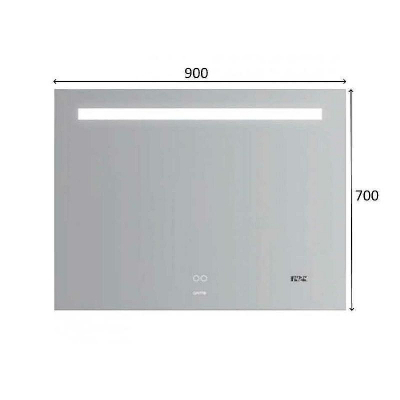 Зеркало Gappo 90 G604-9 с подсветкой с сенсорным выключателем, подогревом и часами