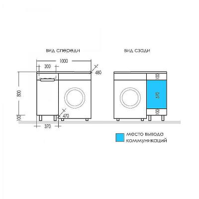 Тумба под раковину СанТа Лондон 100 224038 Белая