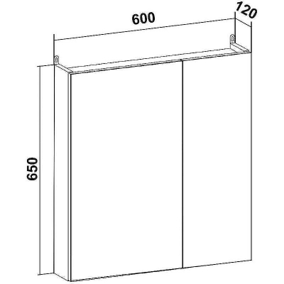 Зеркальный шкаф Runo Лада 60 00-00001161 Дуб серый