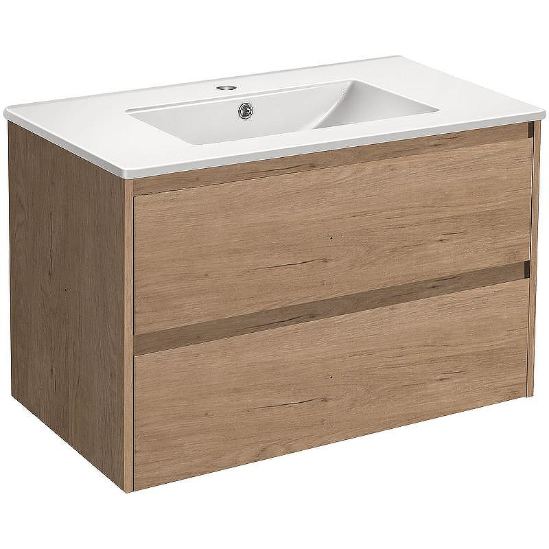 Тумба под раковину Vincea Gio 80 VMC-2G800NO подвесная N.Oak, купить, цена, заказать, магазин, доставка, скидка, промокод, купить, цена, заказать, магазин, доставка, скидка, промокод