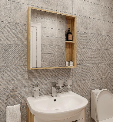 Зеркальный шкаф DIWO Углич 60 UGL.Z.60/P/M Светлое дерево