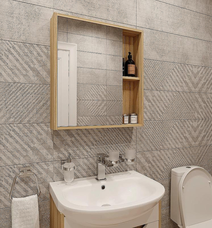 Зеркальный шкаф DIWO Углич 60 UGL.Z.60/P/M Светлое дерево, купить, цена, заказать, магазин, доставка, скидка, промокод, купить, цена, заказать, магазин, доставка, скидка, промокод