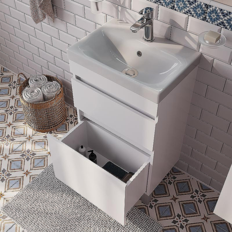 Тумба с раковиной Iddis Zodiac 50 ZOD5CBFi95K Белая, купить, цена, заказать, магазин, доставка, скидка, промокод, купить, цена, заказать, магазин, доставка, скидка, промокод