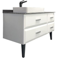 Тумба с раковиной Comforty Империя 120 00-00013788 Белая глянцевая Графит, купить, цена, заказать, магазин, доставка, скидка, промокод, купить, цена, заказать, магазин, доставка, скидка, промокод