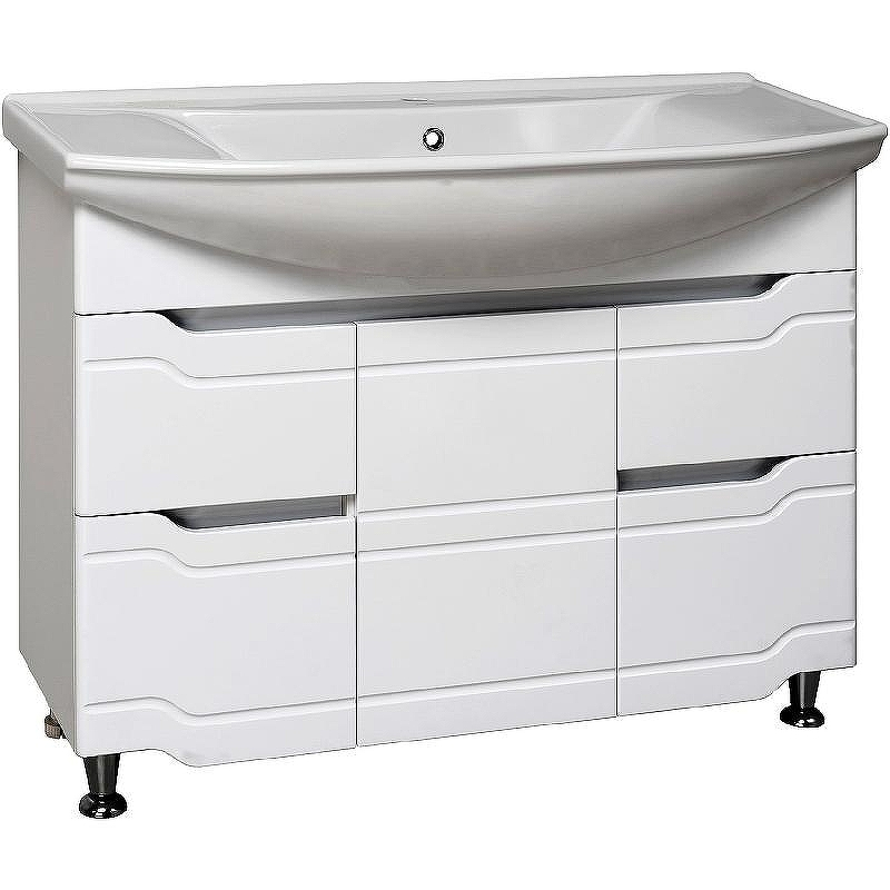 Тумба под раковину Runo Стиль 105 00000001118 Белая, купить, цена, заказать, магазин, доставка, скидка, промокод, купить, цена, заказать, магазин, доставка, скидка, промокод