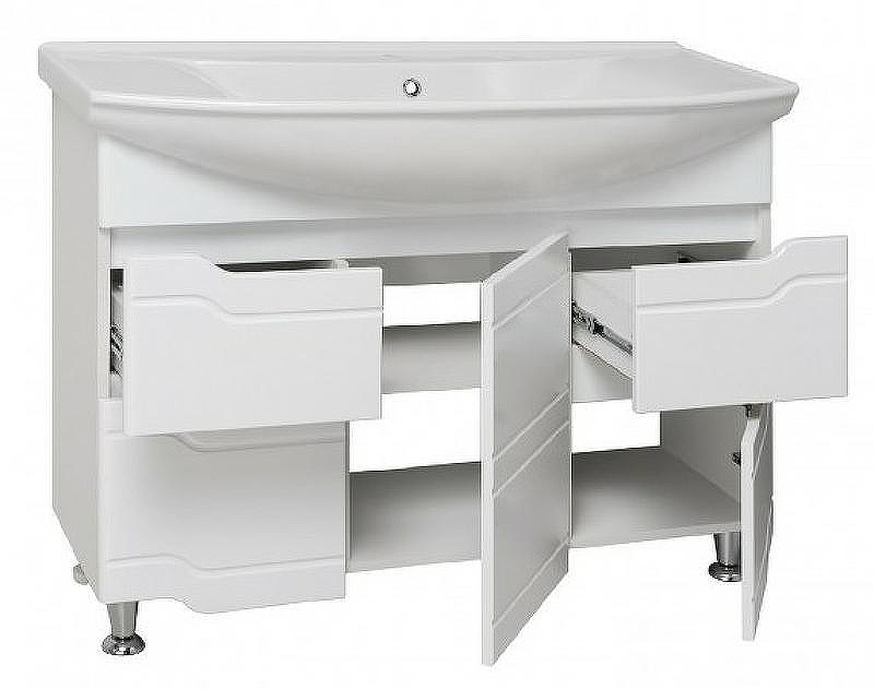 Тумба под раковину Runo Стиль 105 00000001118 Белая, купить, цена, заказать, магазин, доставка, скидка, промокод, купить, цена, заказать, магазин, доставка, скидка, промокод