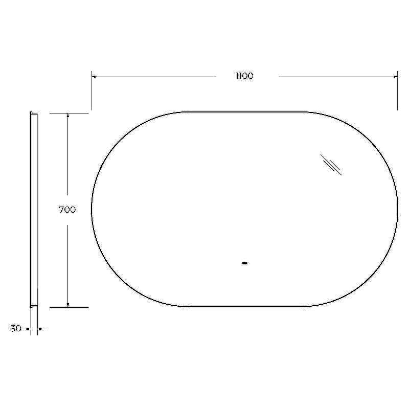 Зеркало Cezares Vague 110 CZR-SPC-VAGUE-1100-700-MOV с подсветкой с сенсорным выключателем и датчиком движения, купить, цена, заказать, магазин, доставка, скидка, промокод, купить, цена, заказать, магазин, доставка, скидка, промокод