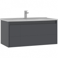 Тумба с раковиной Orka Likya 100 5002489 подвесная Антрацит матовый, купить, цена, заказать, магазин, доставка, скидка, промокод, купить, цена, заказать, магазин, доставка, скидка, промокод