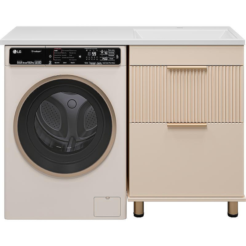 Тумба с раковиной Brevita Enfida 120 R УТ000016091 Бежевая матовая, купить, цена, заказать, магазин, доставка, скидка, промокод, купить, цена, заказать, магазин, доставка, скидка, промокод