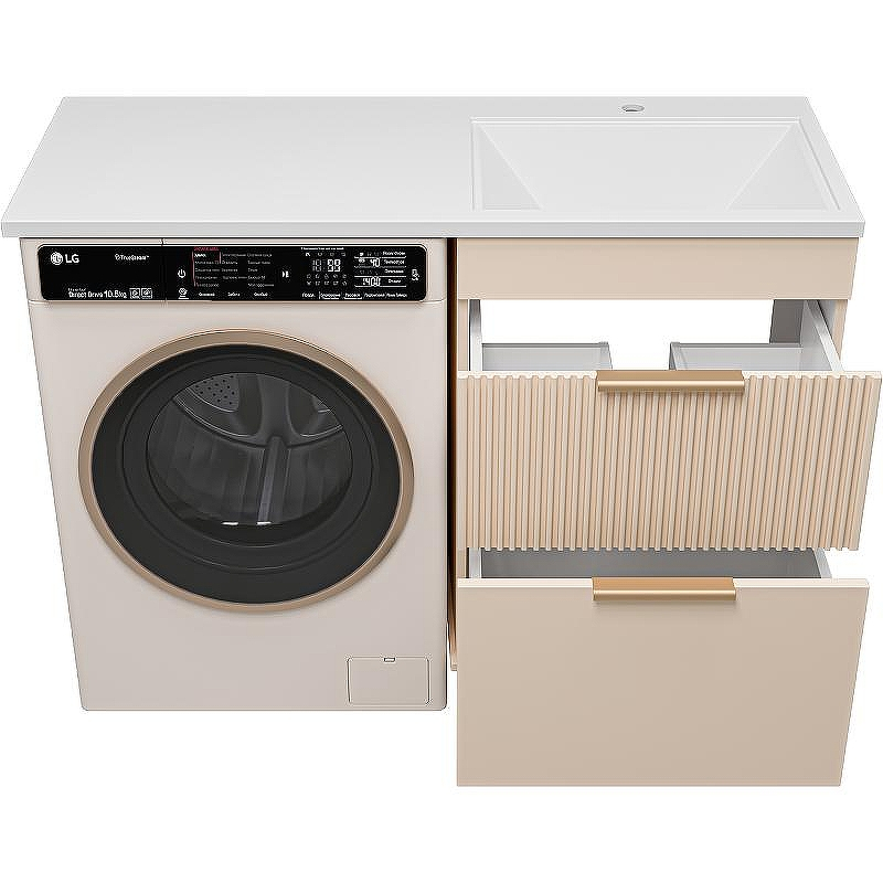 Тумба с раковиной Brevita Enfida 120 R УТ000016091 Бежевая матовая, купить, цена, заказать, магазин, доставка, скидка, промокод, купить, цена, заказать, магазин, доставка, скидка, промокод