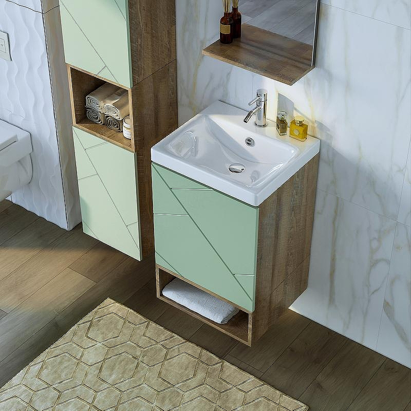 Тумба под раковину Бриклаер Кристалл 50 4627125417146 подвесная Фисташка Дуб гранж песочный, купить, цена, заказать, магазин, доставка, скидка, промокод, купить, цена, заказать, магазин, доставка, скидка, промокод