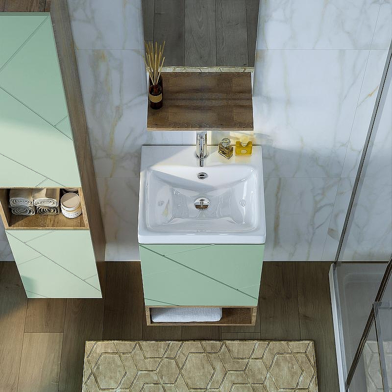 Тумба под раковину Бриклаер Кристалл 50 4627125417146 подвесная Фисташка Дуб гранж песочный, купить, цена, заказать, магазин, доставка, скидка, промокод, купить, цена, заказать, магазин, доставка, скидка, промокод