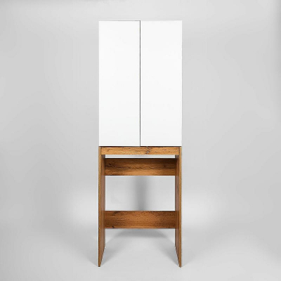 Шкаф пенал VIANT Бостон 65 VBOS645-SHSM над стиральной машиной Белый Дуб Вотан