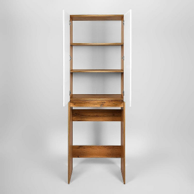 Шкаф пенал VIANT Бостон 65 VBOS645-SHSM над стиральной машиной Белый Дуб Вотан