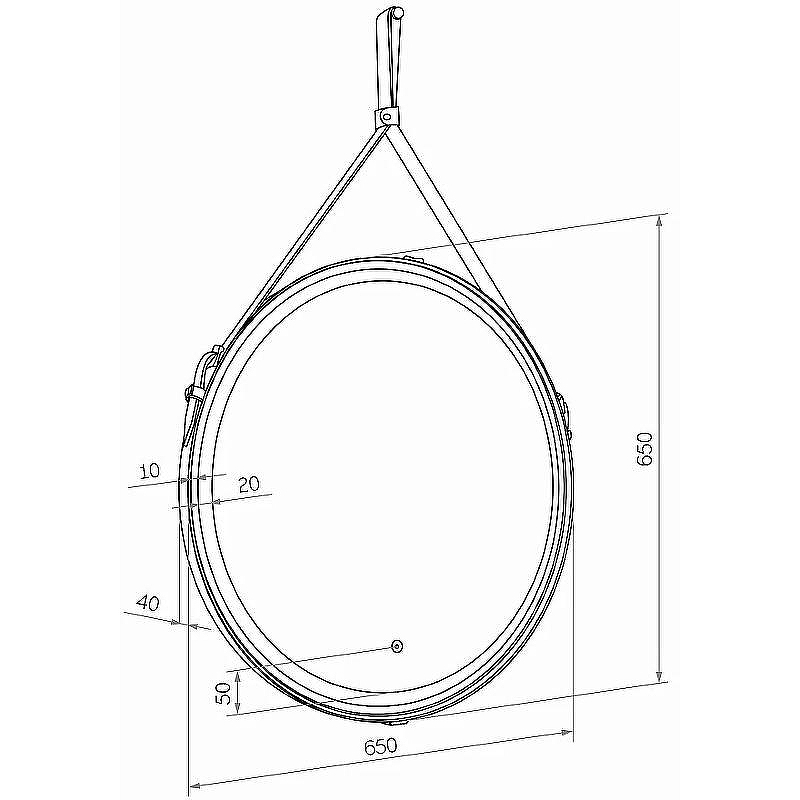 Зеркало Bellezza Жаклин Блэк 65 4616410020017 с подсветкой с сенсорным выключателем, купить, цена, заказать, магазин, доставка, скидка, промокод, купить, цена, заказать, магазин, доставка, скидка, промокод
