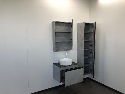 Шкаф пенал Comforty Эдинбург 40 00004147998 подвесной Бетон светлый