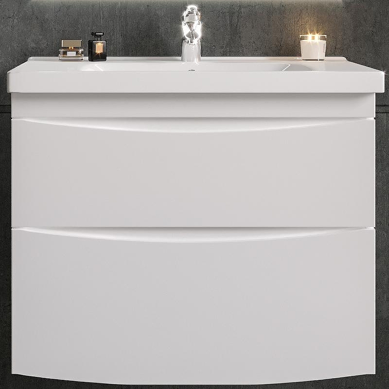 Тумба под раковину Бриклаер Вега 80 4627125414077 подвесная Белый глянец, купить, цена, заказать, магазин, доставка, скидка, промокод, купить, цена, заказать, магазин, доставка, скидка, промокод