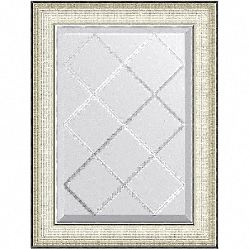 Зеркало Evoform Exclusive-G 72х54 BY 4565 с гравировкой в багетной раме - Белая кожа с хромом 78, купить, цена, заказать, магазин, доставка, скидка, промокод, купить, цена, заказать, магазин, доставка, скидка, промокод