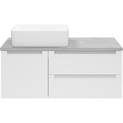 Тумба с раковиной Brevita Cargo 100 УТ000024162 подвесная Белая матовая