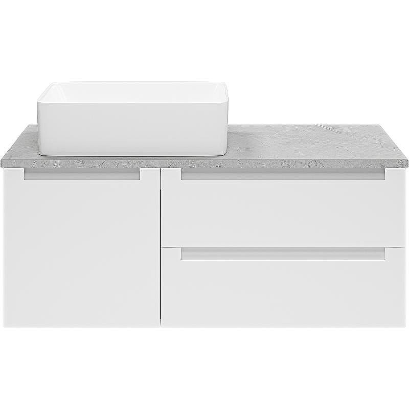 Тумба с раковиной Brevita Cargo 100 УТ000024162 подвесная Белая матовая, купить, цена, заказать, магазин, доставка, скидка, промокод, купить, цена, заказать, магазин, доставка, скидка, промокод