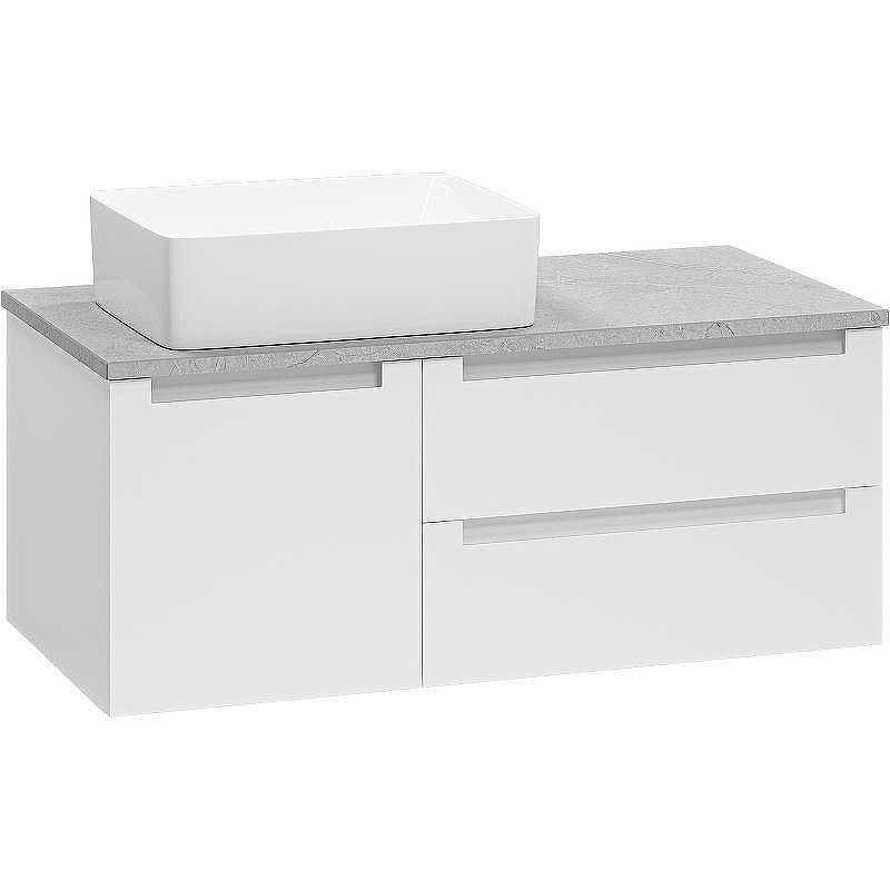 Тумба с раковиной Brevita Cargo 100 УТ000024162 подвесная Белая матовая, купить, цена, заказать, магазин, доставка, скидка, промокод, купить, цена, заказать, магазин, доставка, скидка, промокод