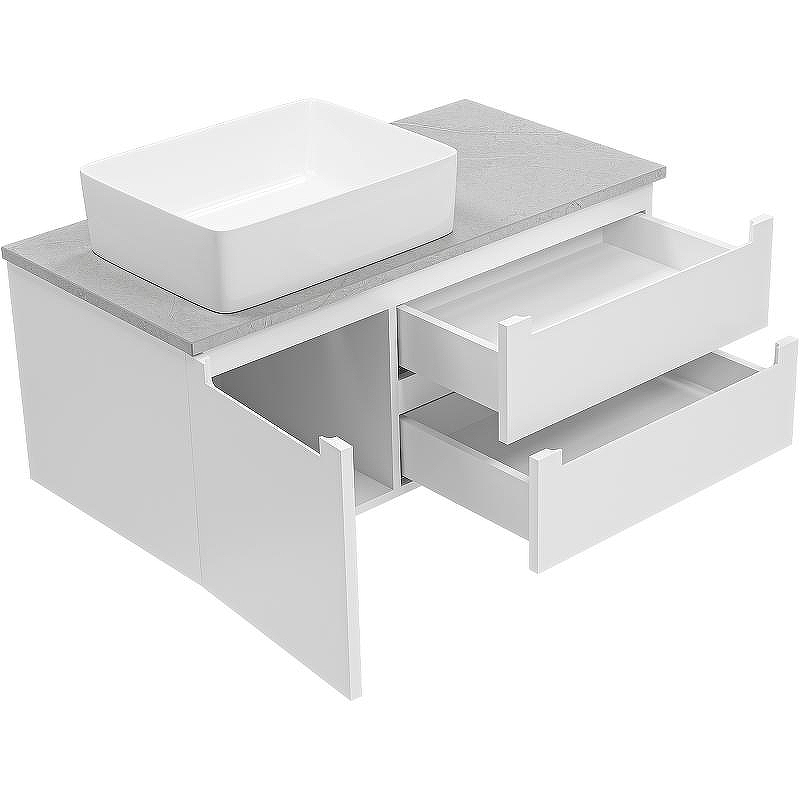 Тумба с раковиной Brevita Cargo 100 УТ000024162 подвесная Белая матовая, купить, цена, заказать, магазин, доставка, скидка, промокод, купить, цена, заказать, магазин, доставка, скидка, промокод