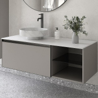 Тумба под раковину Boheme Armadi Art Quatro 6 120 790-M6-120-L-A подвесная Luna профиль Антрацит, купить, цена, заказать, магазин, доставка, скидка, промокод, купить, цена, заказать, магазин, доставка, скидка, промокод