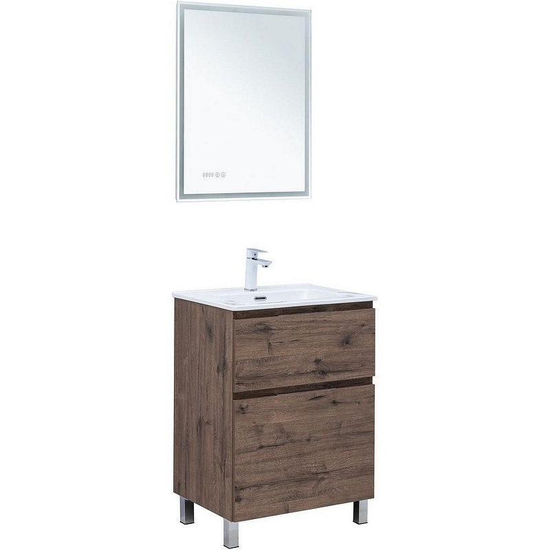 Тумба под раковину Aquanet Алвита New 60 344127 Дуб веллингтон табак, купить, цена, заказать, магазин, доставка, скидка, промокод, купить, цена, заказать, магазин, доставка, скидка, промокод