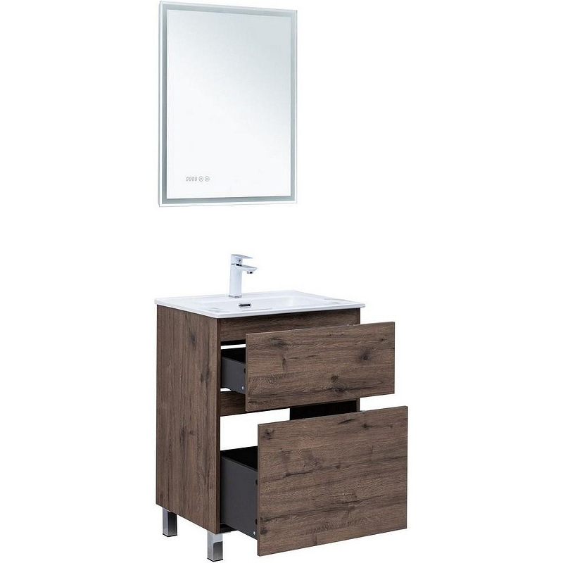 Тумба под раковину Aquanet Алвита New 60 344127 Дуб веллингтон табак, купить, цена, заказать, магазин, доставка, скидка, промокод, купить, цена, заказать, магазин, доставка, скидка, промокод