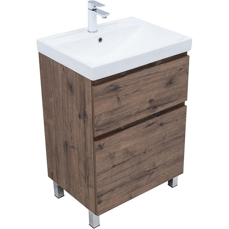 Тумба под раковину Aquanet Алвита New 60 344127 Дуб веллингтон табак, купить, цена, заказать, магазин, доставка, скидка, промокод, купить, цена, заказать, магазин, доставка, скидка, промокод