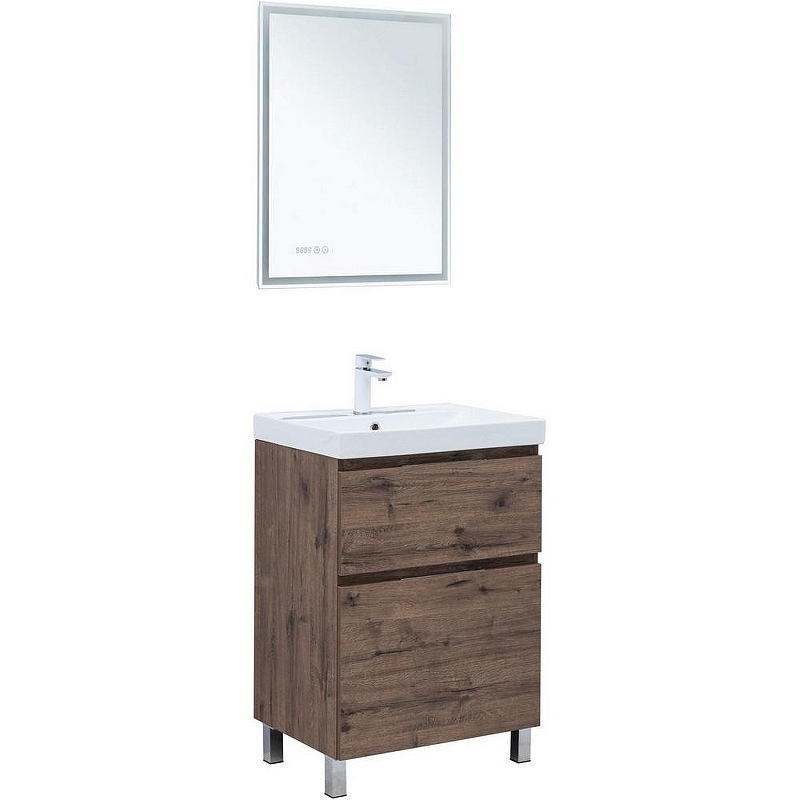 Тумба под раковину Aquanet Алвита New 60 344127 Дуб веллингтон табак, купить, цена, заказать, магазин, доставка, скидка, промокод, купить, цена, заказать, магазин, доставка, скидка, промокод