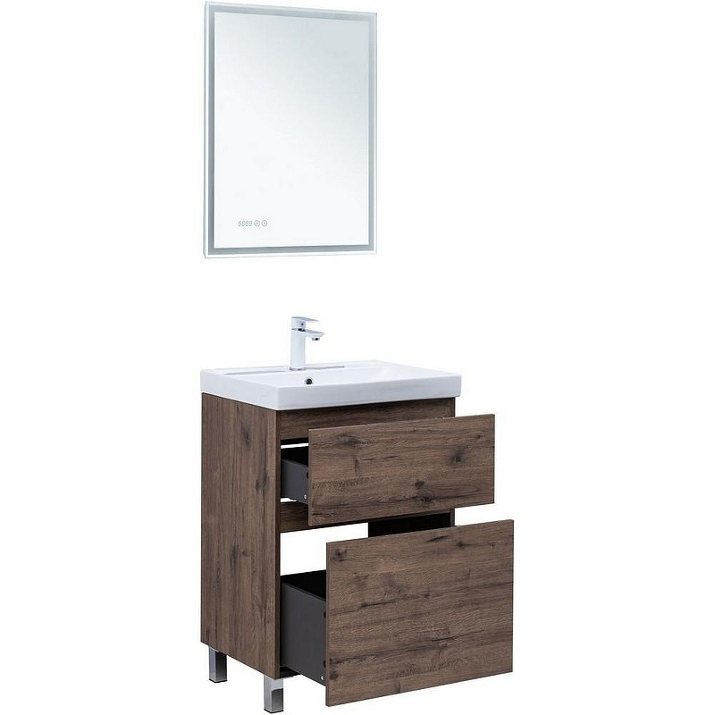 Тумба под раковину Aquanet Алвита New 60 344127 Дуб веллингтон табак, купить, цена, заказать, магазин, доставка, скидка, промокод, купить, цена, заказать, магазин, доставка, скидка, промокод