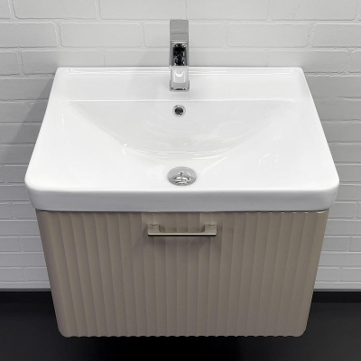 Тумба с раковиной Comforty Ангара 60П 00-00021034 подвесная Дуб латте