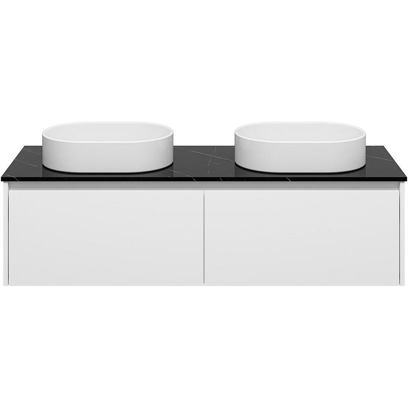 Тумба с раковиной Misty Виста 150 УТ000025084 подвесная Белая матовая Черный мрамор, купить, цена, заказать, магазин, доставка, скидка, промокод, купить, цена, заказать, магазин, доставка, скидка, промокод