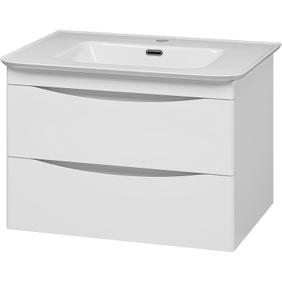 Тумба с раковиной Misty Мираж 70 УТ000025393 подвесная Белая