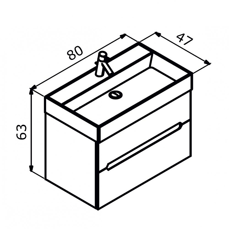 Тумба с раковиной Orka Malta 80 5001476 подвесная цвет Антрацит матовый, купить, цена, заказать, магазин, доставка, скидка, промокод, купить, цена, заказать, магазин, доставка, скидка, промокод
