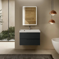 Тумба под раковину AQUAme S3 80 AQM900380GM подвесная цвет Антрацит, купить, цена, заказать, магазин, доставка, скидка, промокод, купить, цена, заказать, магазин, доставка, скидка, промокод