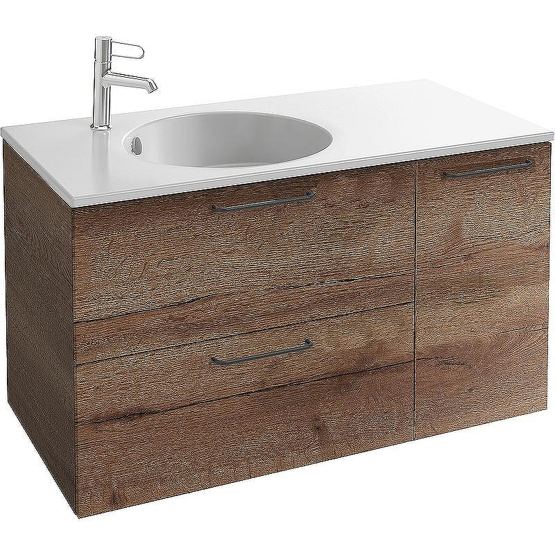 Тумба под раковину Jacob Delafon Odeon Rive Gauche 100 EB2544-R9-E52 подвесная Дуб табак, купить, цена, заказать, магазин, доставка, скидка, промокод, купить, цена, заказать, магазин, доставка, скидка, промокод