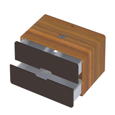 Тумба под раковину 1MarKa Vortex 100П Ц0000033061 подвесная цвет Орех ноче тортона Монолит найт