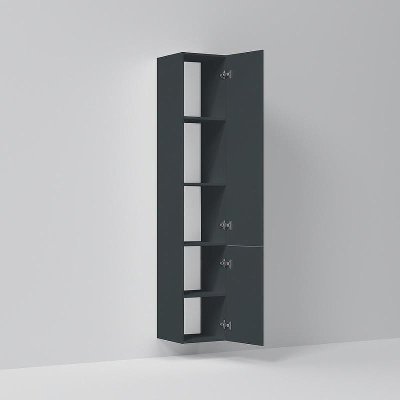 Шкаф пенал AM.PM Gem 30 R M90CHR0306GM подвесной Графит матовый, купить, цена, заказать, магазин, доставка, скидка, промокод, купить, цена, заказать, магазин, доставка, скидка, промокод