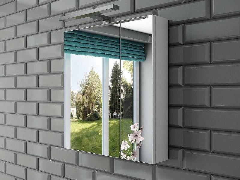 Зеркальный шкаф Эстет Monaco 70 ФР-00002238 Белый, купить, цена, заказать, магазин, доставка, скидка, промокод, купить, цена, заказать, магазин, доставка, скидка, промокод