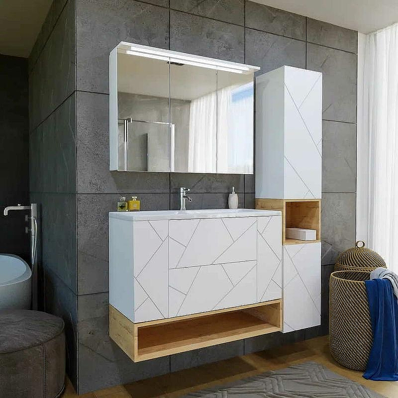 Ниша для тумбы Бриклаер Кристалл 100 4627125415869 Дуб Бунратти, купить, цена, заказать, магазин, доставка, скидка, промокод, купить, цена, заказать, магазин, доставка, скидка, промокод