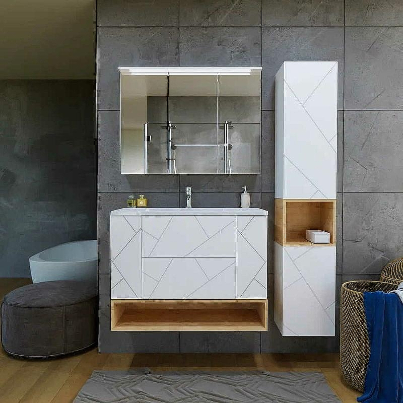 Ниша для тумбы Бриклаер Кристалл 100 4627125415869 Дуб Бунратти, купить, цена, заказать, магазин, доставка, скидка, промокод, купить, цена, заказать, магазин, доставка, скидка, промокод