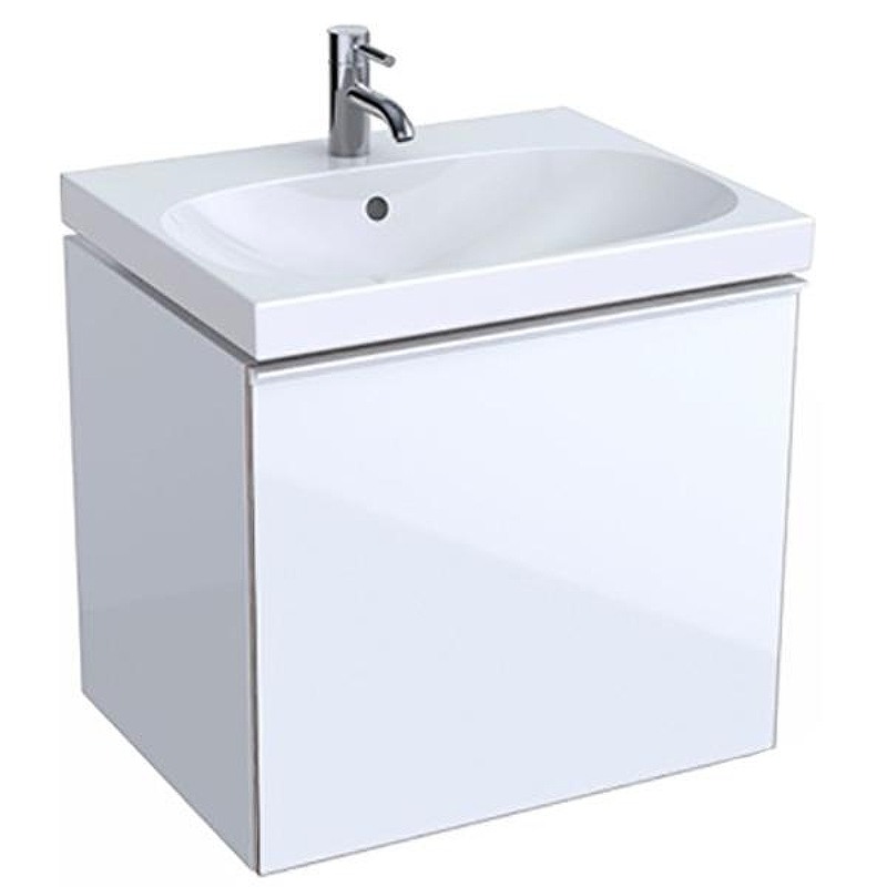 Тумба под раковину Geberit (Keramag) Acanto 60 500.609.01.2 подвесная Белая глянцевая, купить, цена, заказать, магазин, доставка, скидка, промокод, купить, цена, заказать, магазин, доставка, скидка, промокод