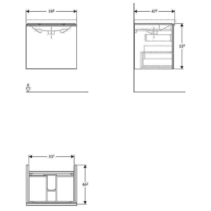 Тумба под раковину Geberit (Keramag) Acanto 60 500.609.01.2 подвесная Белая глянцевая, купить, цена, заказать, магазин, доставка, скидка, промокод, купить, цена, заказать, магазин, доставка, скидка, промокод